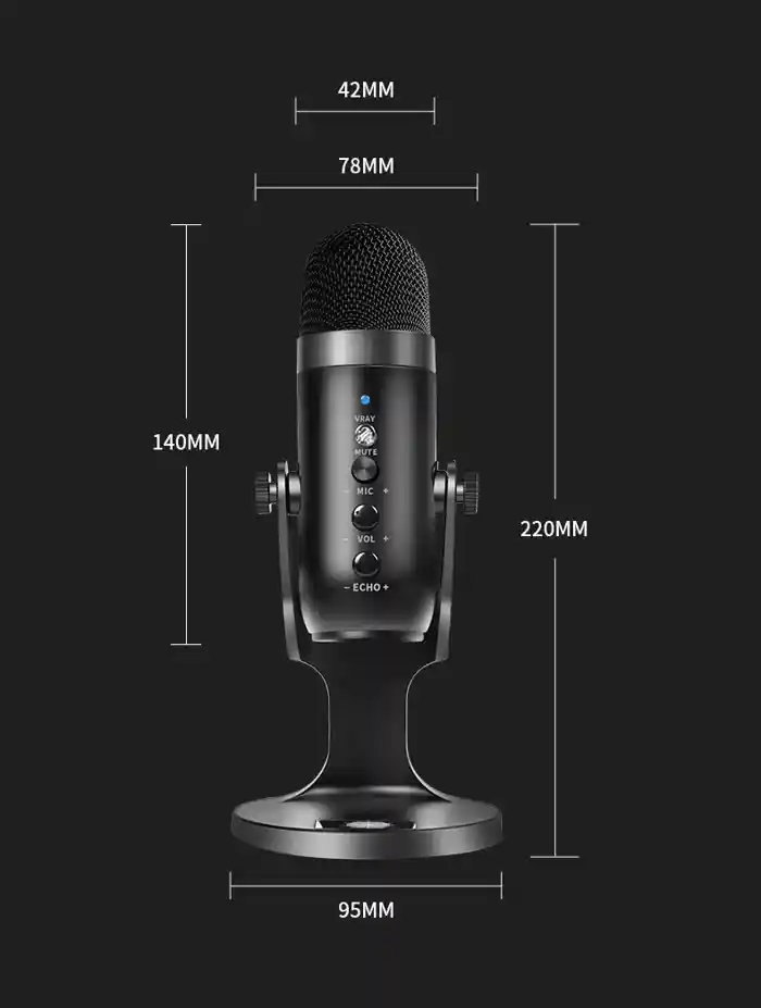 Jmary MC-PW8 Condenser USB Microphone For Podcasting, Gaming, Streaming, Recording,  Mobile Phones PC Computer & Laptop